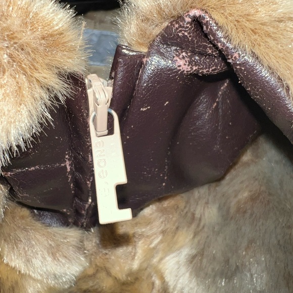 Vintage Ice Jeans by Iceberg Faux Fur Jacket with Belt Made in Italy size 46 - Picture 4 of 9